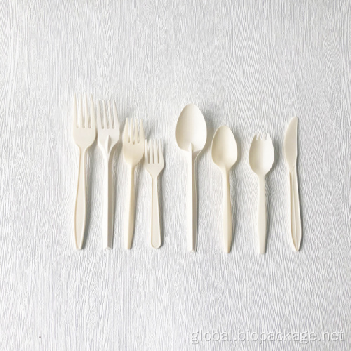 Biodegradable Cornstarch Cutlery Sets 6 Inch Biodegradable disposable cornstarch cutlery sets Factory